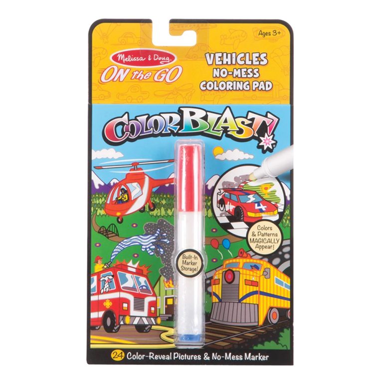 Melissa & Doug Wooden Car Carrier & 1 Scratch Art Mini-Pad Bundle (04096
